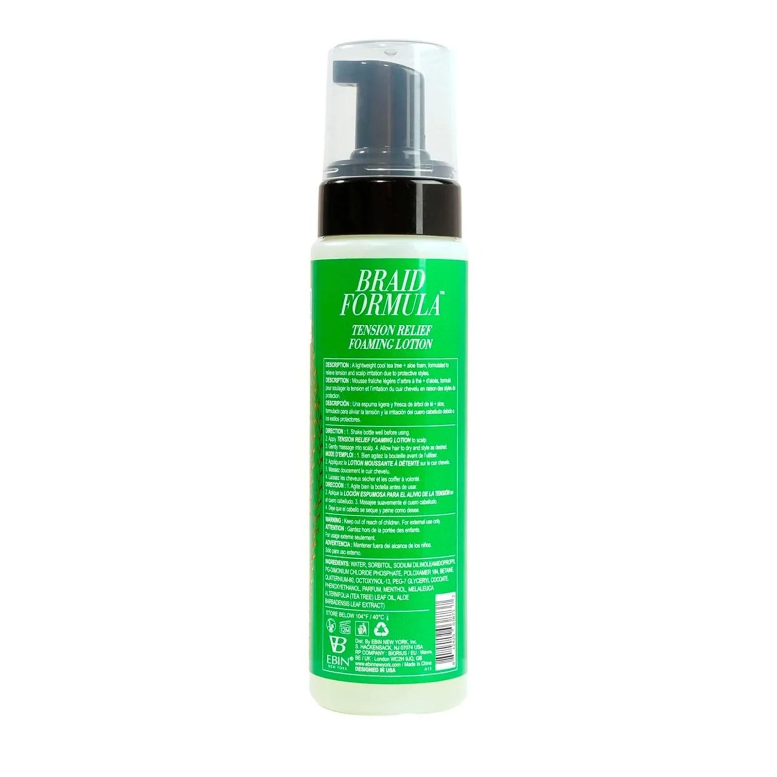 EBIN Tea Tree & Aloe Hair Braid Foaming Lotion - Image 2