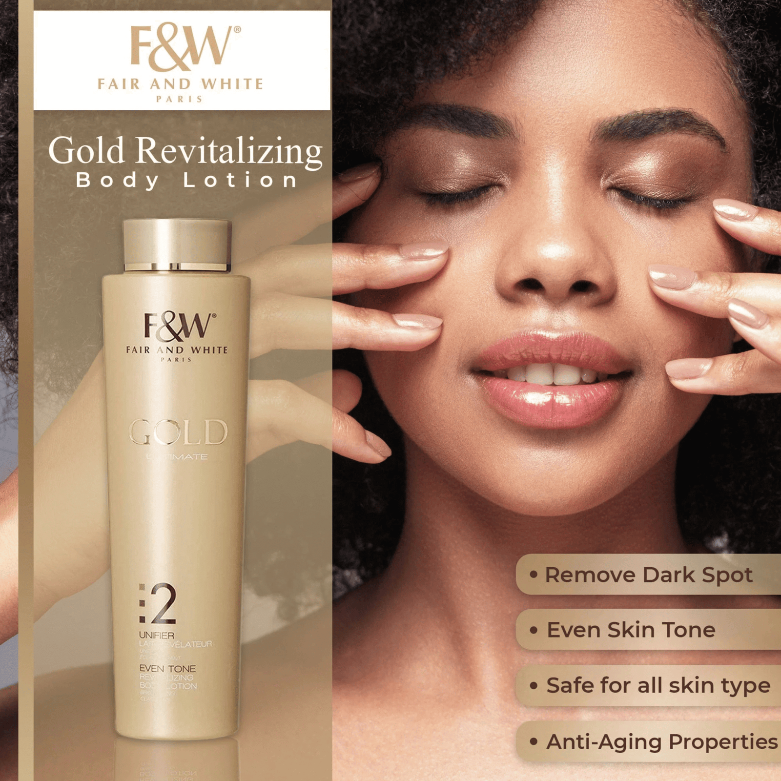 Fair & White Gold 2 Revitalizing Body Lotion | 500 ml / 17.6 fl. oz. - Image 4