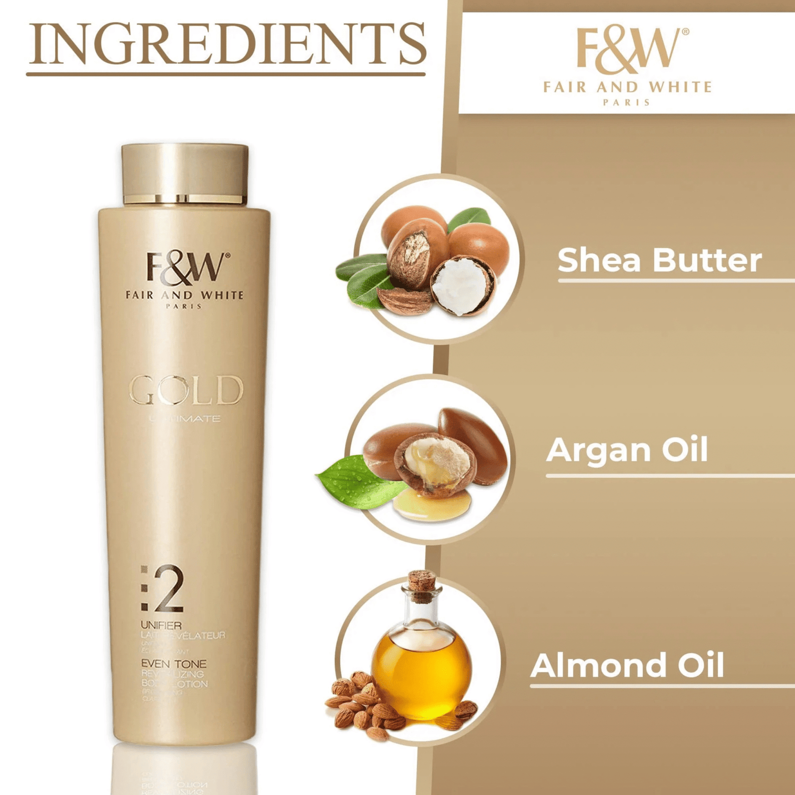 Fair & White Gold 2 Revitalizing Body Lotion | 500 ml / 17.6 fl. oz. - Image 5