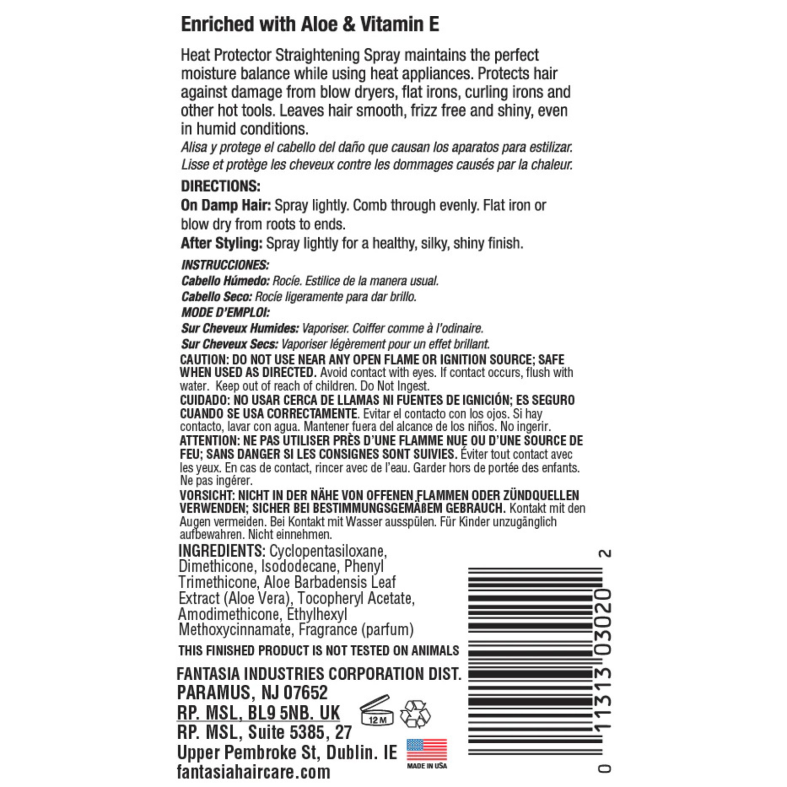 Fantasia Heat Protector Straightening Serum 6oz - Image 4