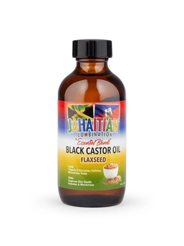 Jahaitian Black Castor Oil with Flaxseed 4oz
