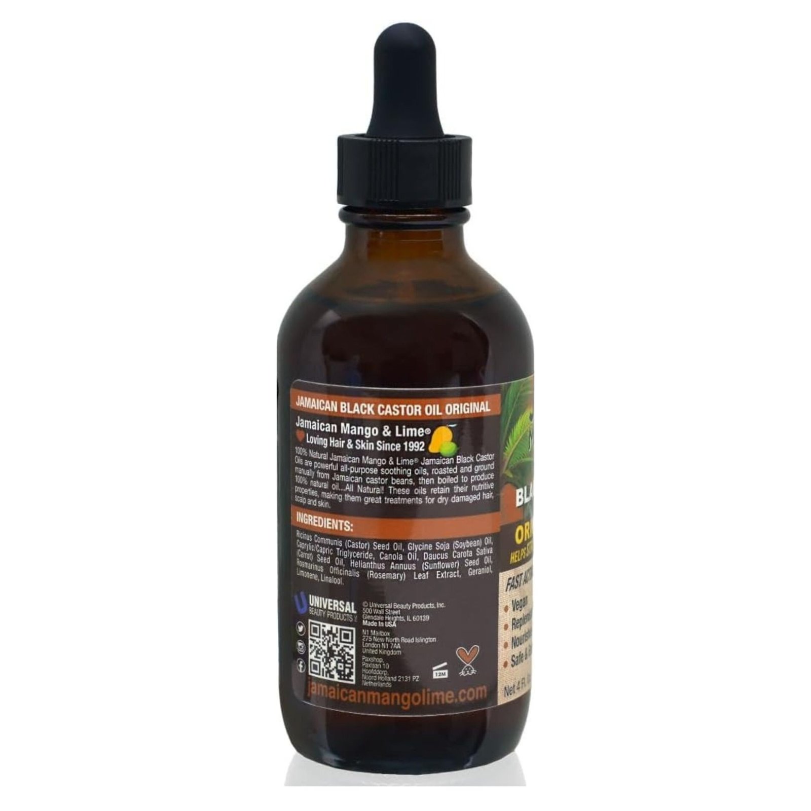 Jamaican Mango & Lime Black Castor Oil 4oz - Image 2