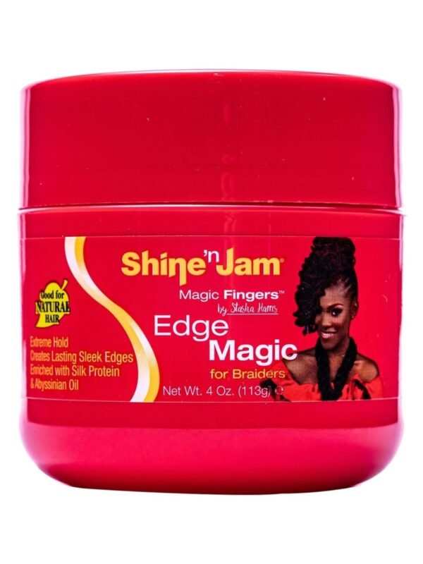 Shine-N-Jam Magic Fingers Edge Control Gel for Braiders 4oz
