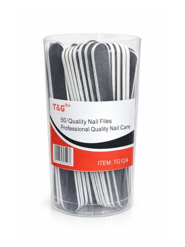 T&G 50 Pcs Nail Filer for Acrylic Nails 100/180 Grit Double-Sided