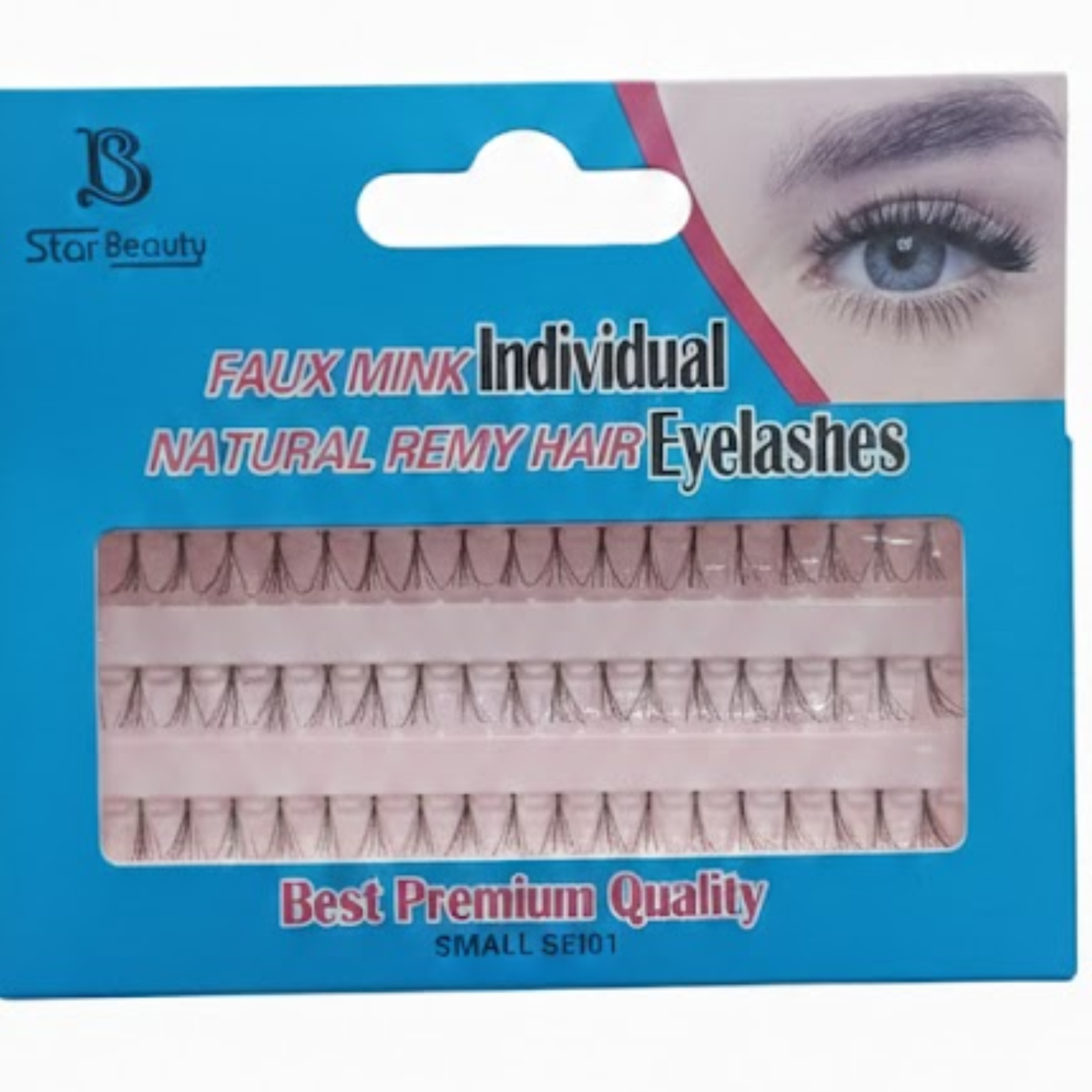 Star Beauty Faux Mink Individual Natural Remy Hair Eyelashes – Premium Quality (Small SE101)