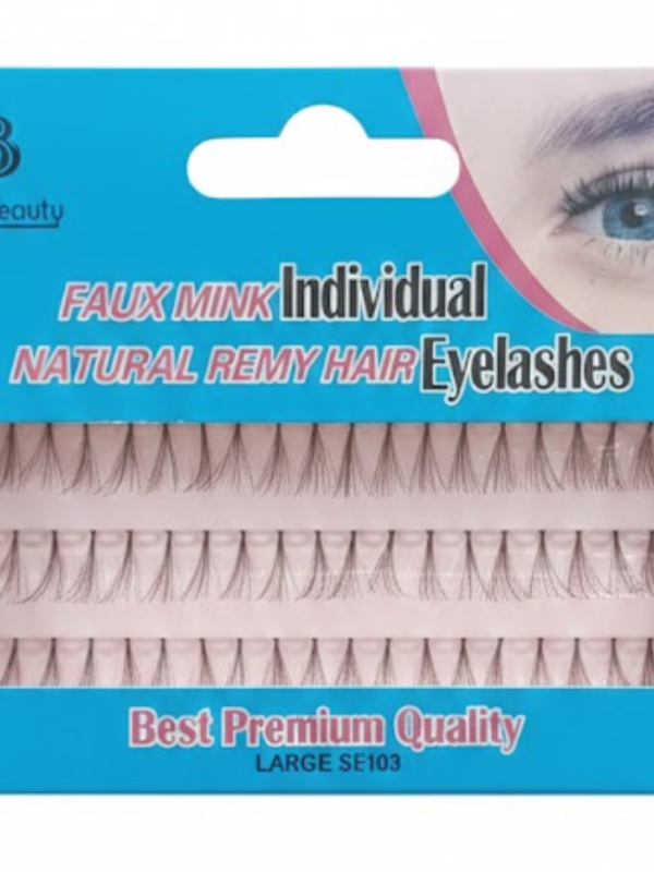 Star Beauty Faux Mink Individual Natural Remy Hair Eyelashes Premium Quality (Large SE103)