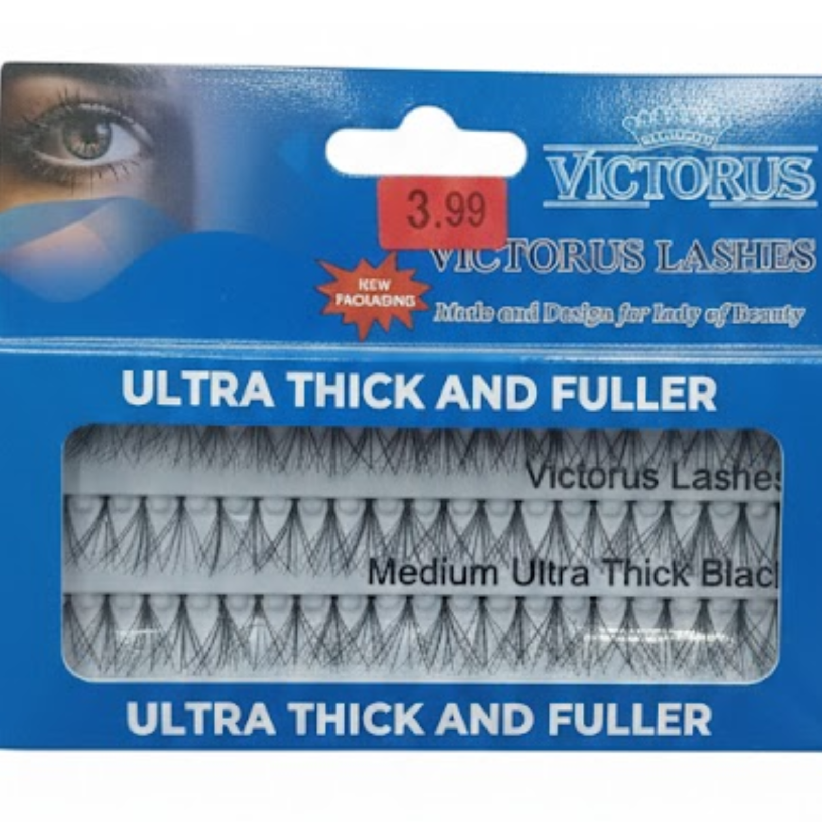 Victorus Lashes Ultra Thick and Fuller Individual Eyelashes – Medium Ultra Thick Black