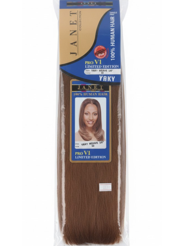 Janet Collection Pro V1 Limited Edition 100% Human Hair - Yaky Weave 16" (Color 30)