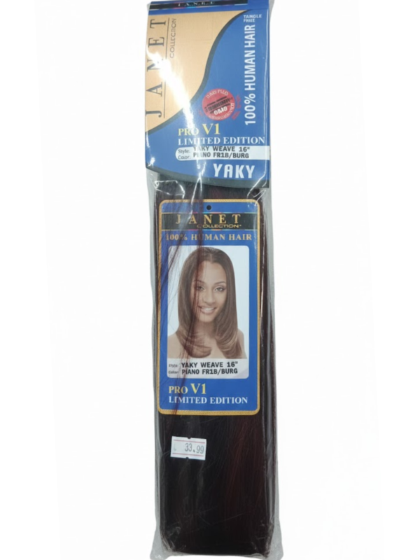 Janet Collection Pro V1 Limited Edition 100% Human Hair - Yaky Weave 16" (Color: Piano)