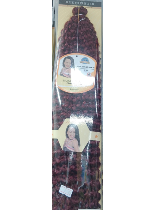 Kuknus Bulk Professional Jerry Curl Bulk 20" Synthetic Braiding Hair