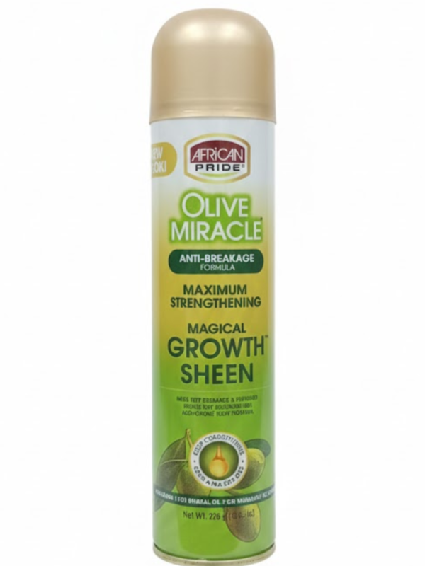African Pride Olive Miracle Anti-Breakage Formula Magical Growth Sheen 8oz