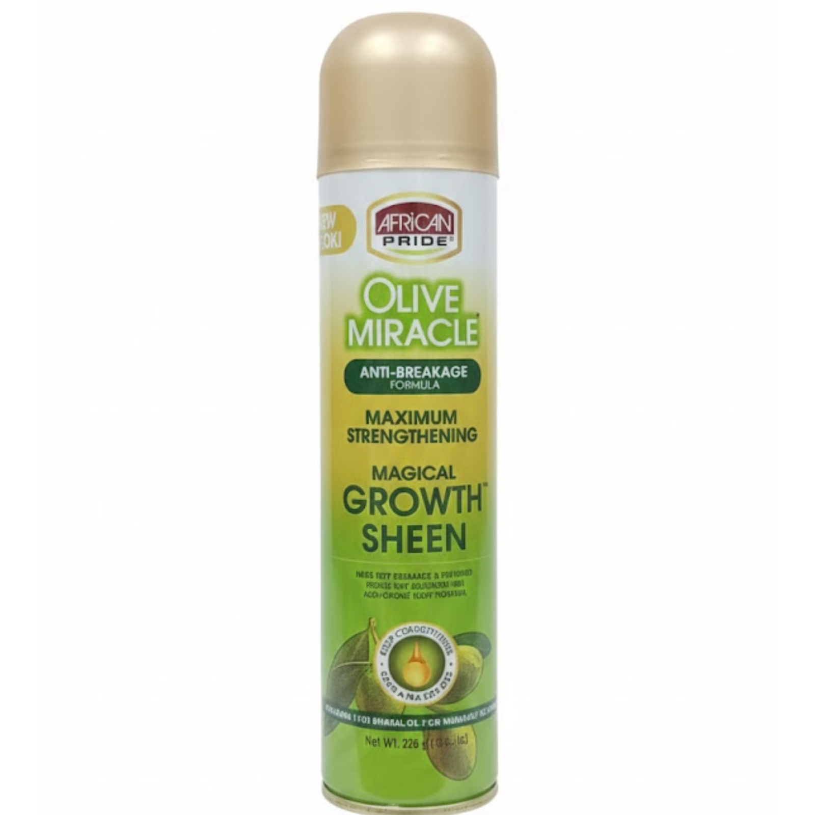 African Pride Olive Miracle Anti-Breakage Formula Magical Growth Sheen 8oz
