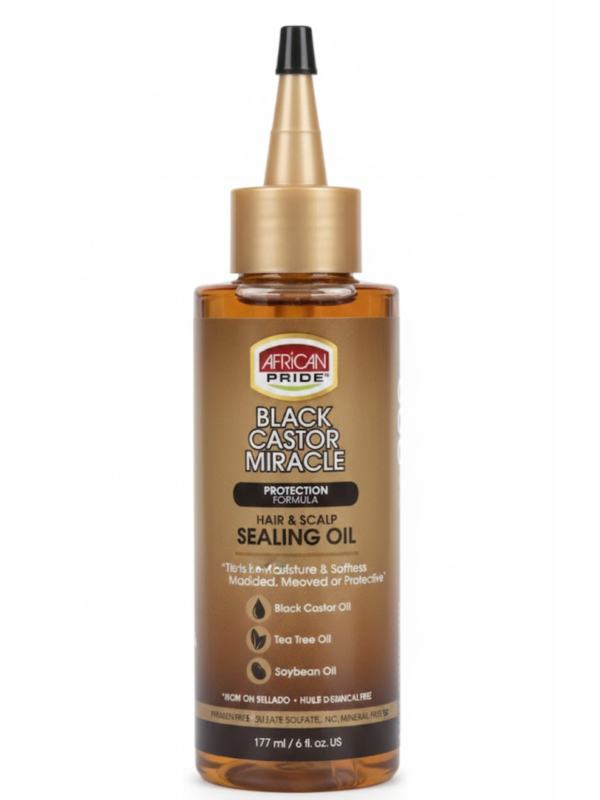 African Pride Black Castor Miracle Hair & Scalp Sealing Oil 6oz