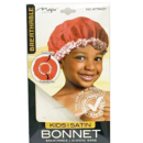 Magic Collection Kids Satin Bonnet White