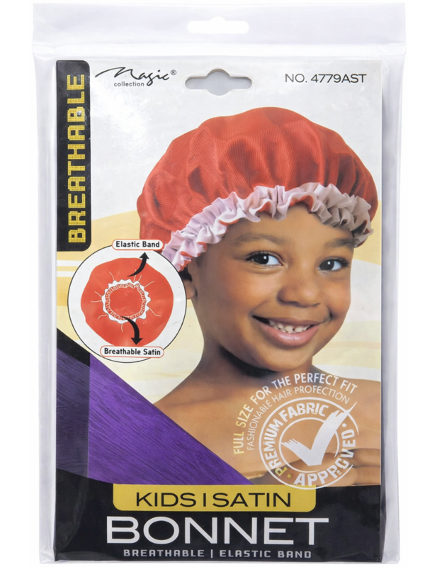 Magic Collection Kids Satin Bonnet Purple
