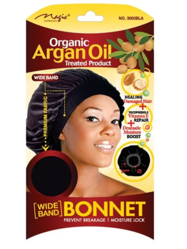Magic Collection Organic Argan Oil Bonnet Black Color