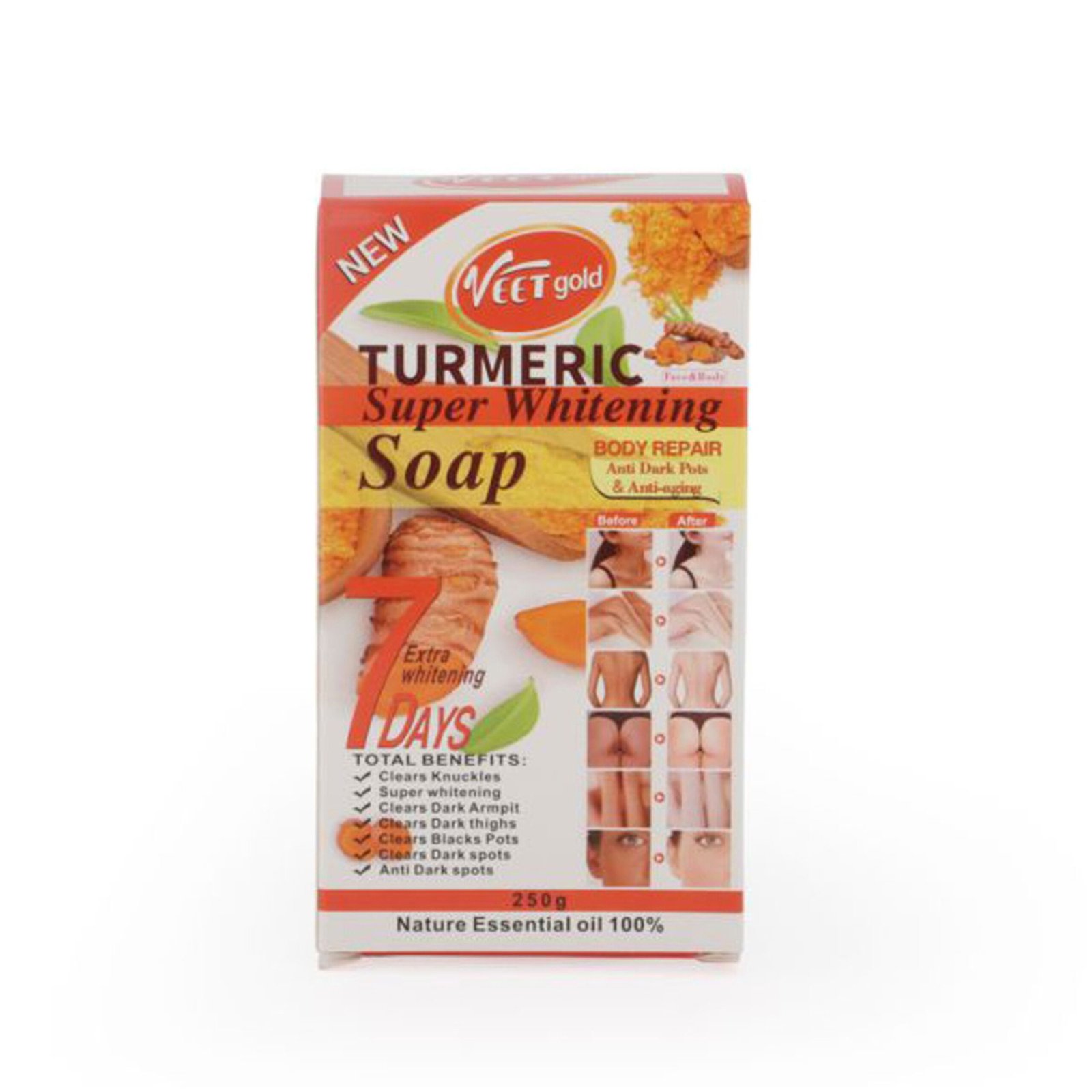 Veet Gold Turmeric Super Whitening Soap 250g