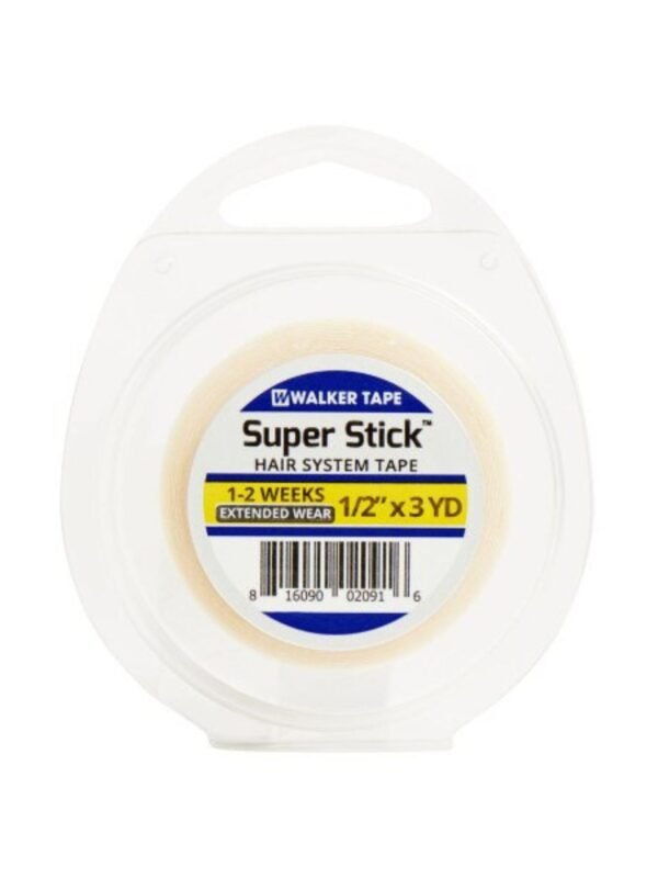 Walker Tape Super Stick Double-Sided Tape 1/2" x 3 Yards Roll