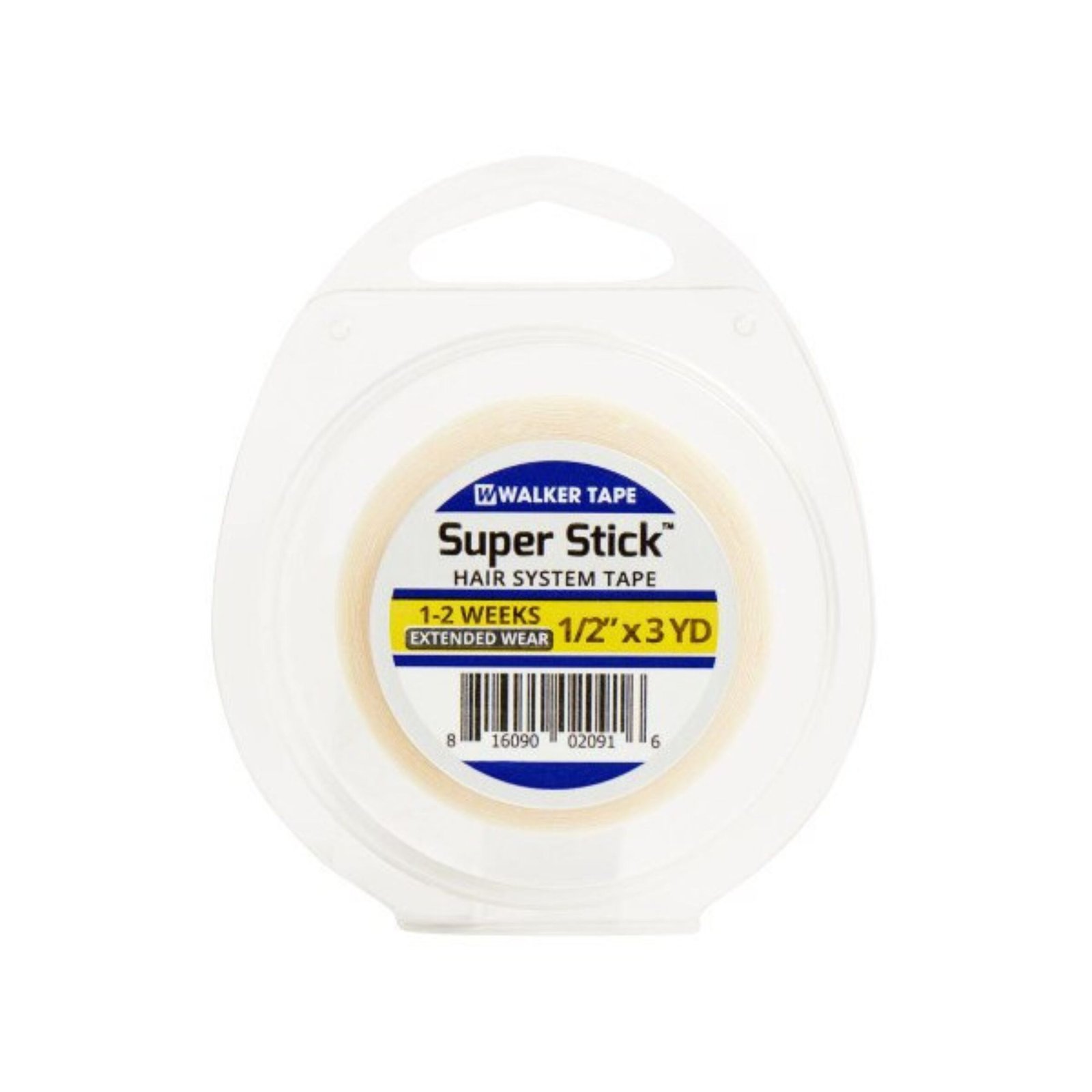 Walker Tape Super Stick Double-Sided Tape 1/2" x 3 Yards Roll