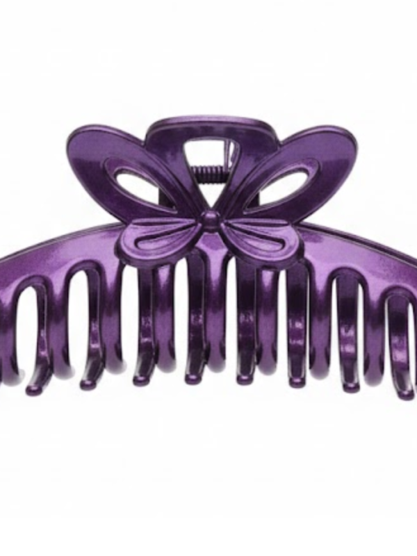 New Accessories Metallic Purple Butterfly Hair Claw Clip