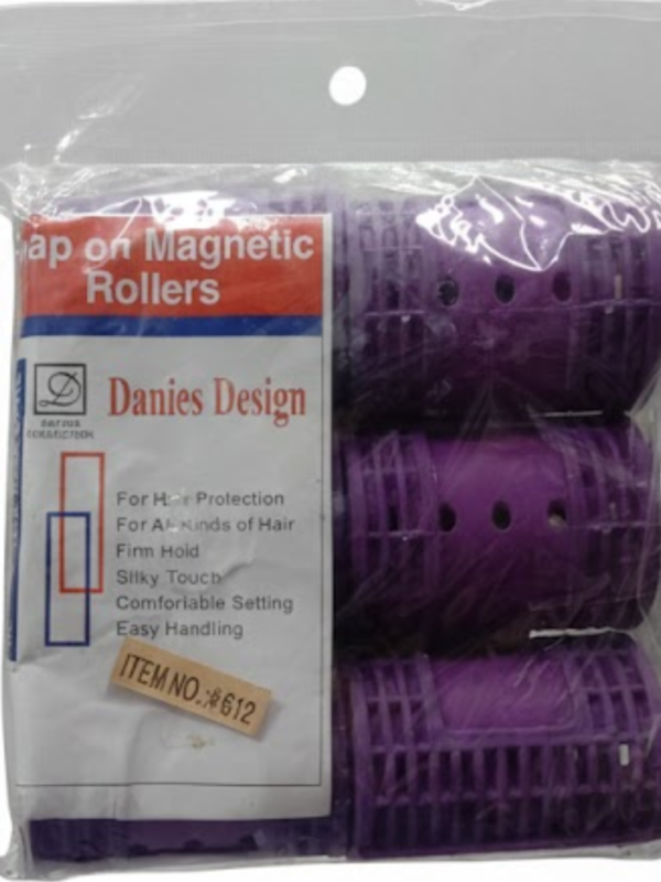 Danies Design Snap-On Magnetic Hair Rollers Purple