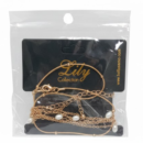 Lily Collection Elegant Gold-Tone Layered Chain Necklace