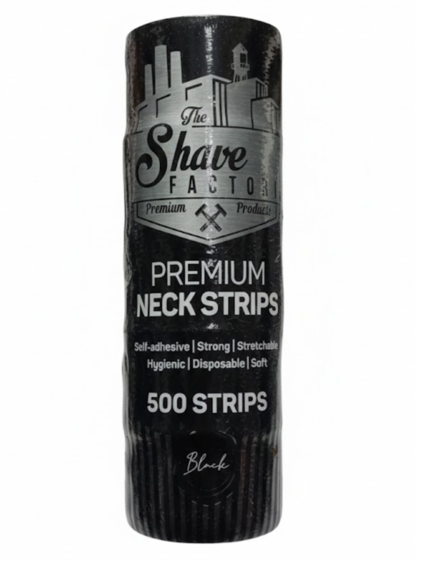 The Shave Factory Premium Black Neck Strips 500 Strips Roll