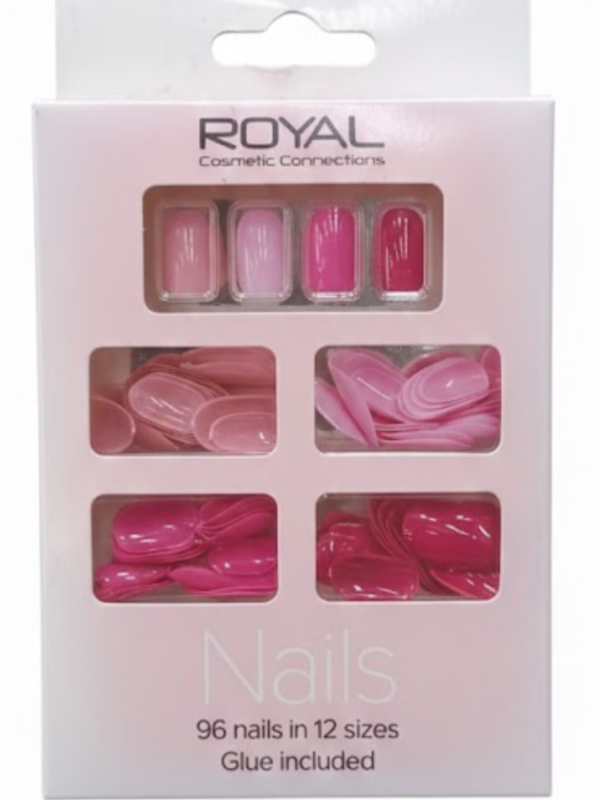 Royal Cosmetic Pink Press-On Nails 96pcs