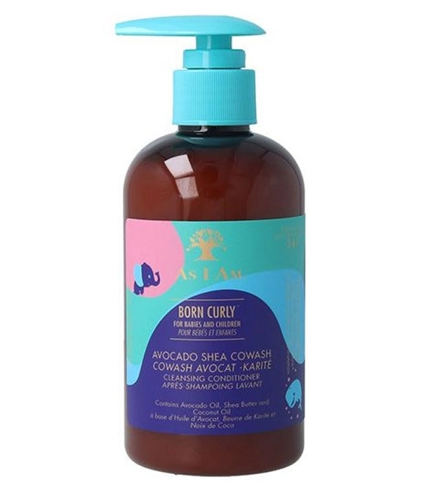 As I Am Born Curly Avocado Shea Co-Wash 240ml | Moisturizing Cleansing Conditioner for Kids