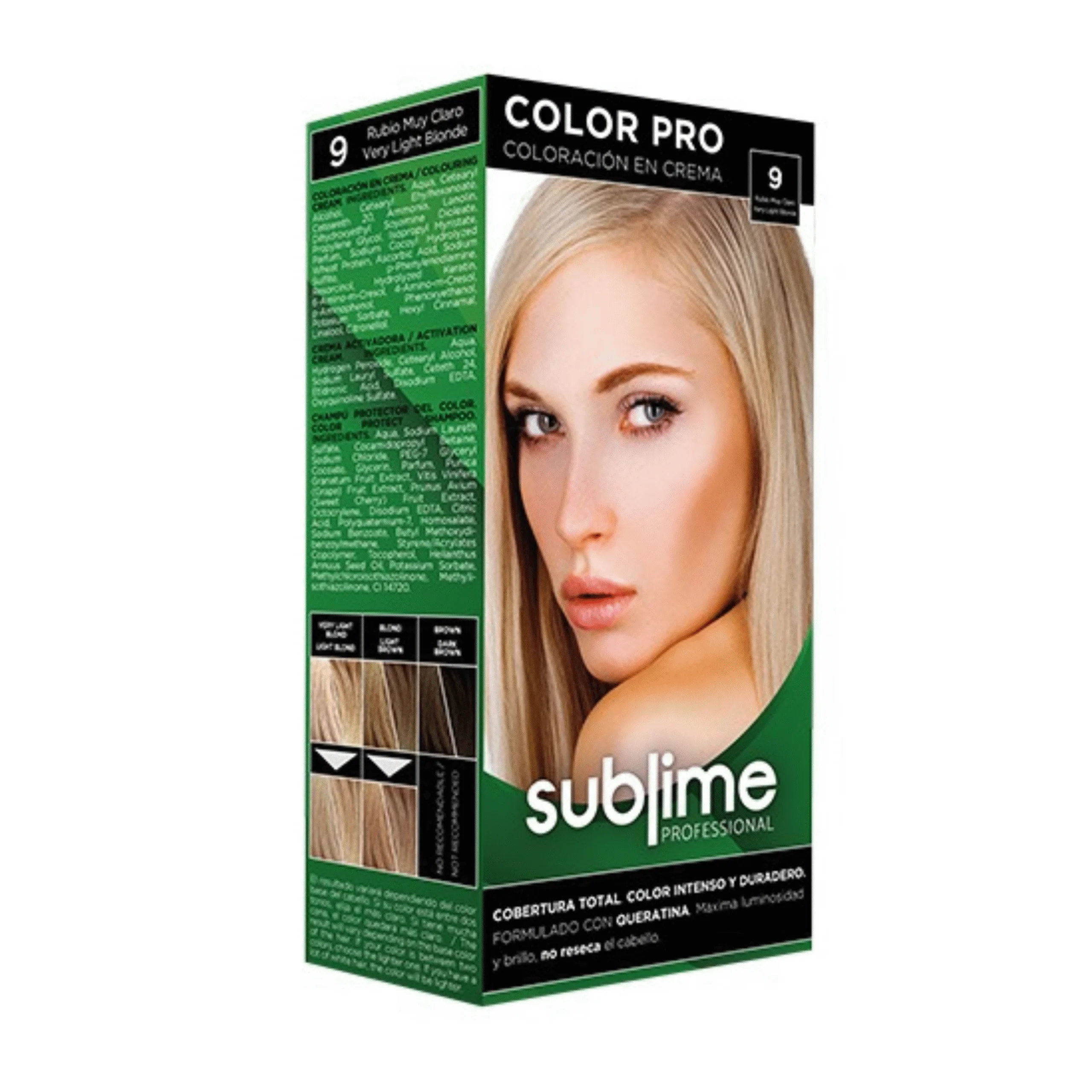 Sublime Tur Hair Color 9 Very Light Blonde Complete Hair Dye Kit